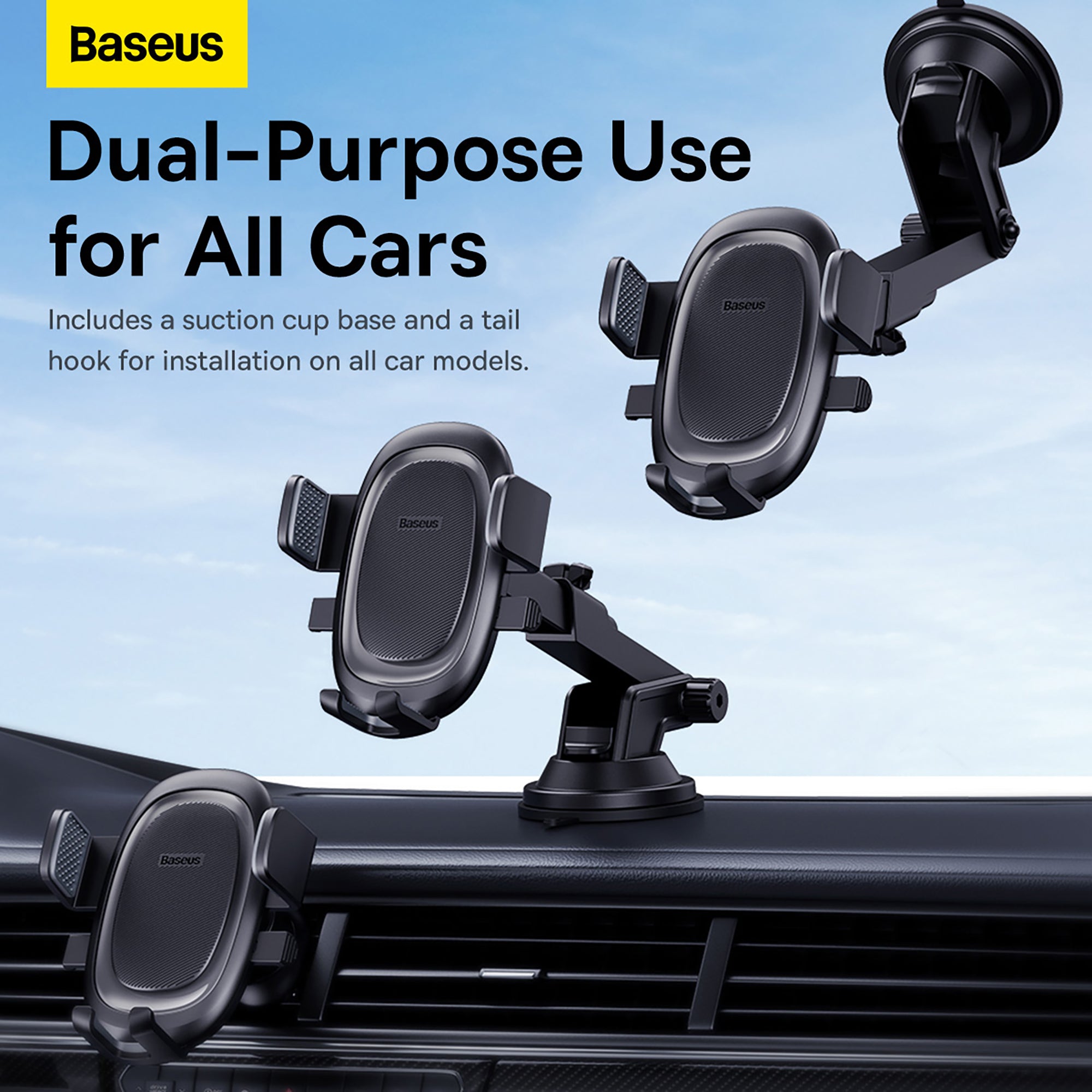 Baseus UltraControl Pro Series Clamp-Type Car Holder Set