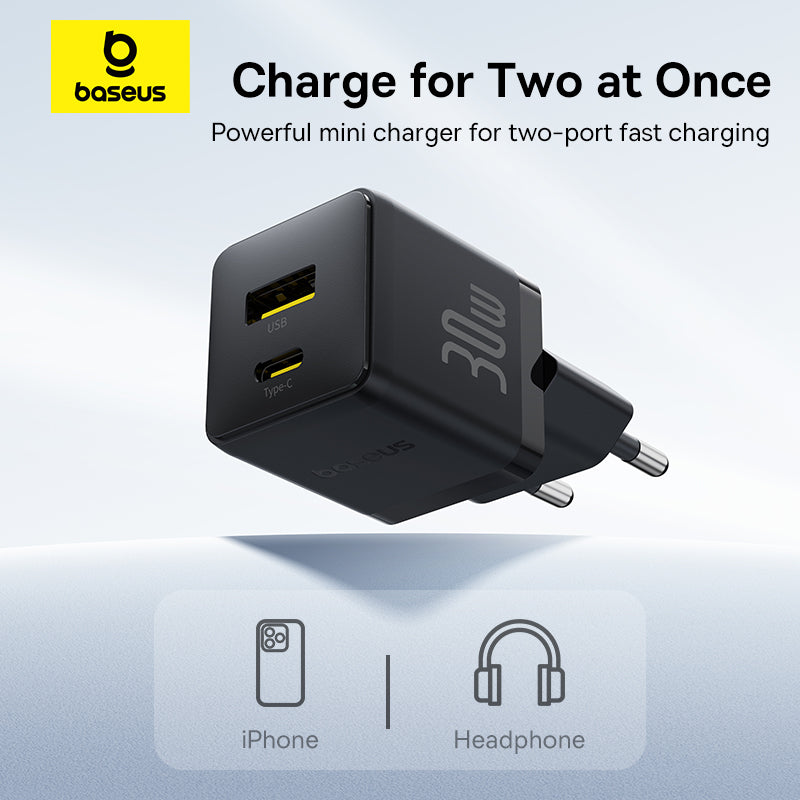 Baseus Palm Fast Charger Type C + U 30W