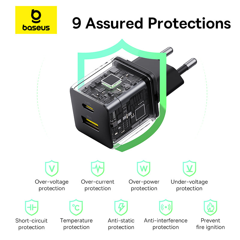 Baseus Palm Fast Charger Type C + USB-A 20W EU