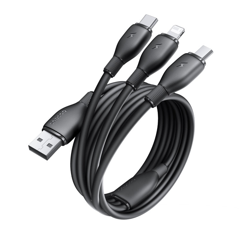 Ultra-Fast 1-for-3 Cable USB to M+L+C 3.5A