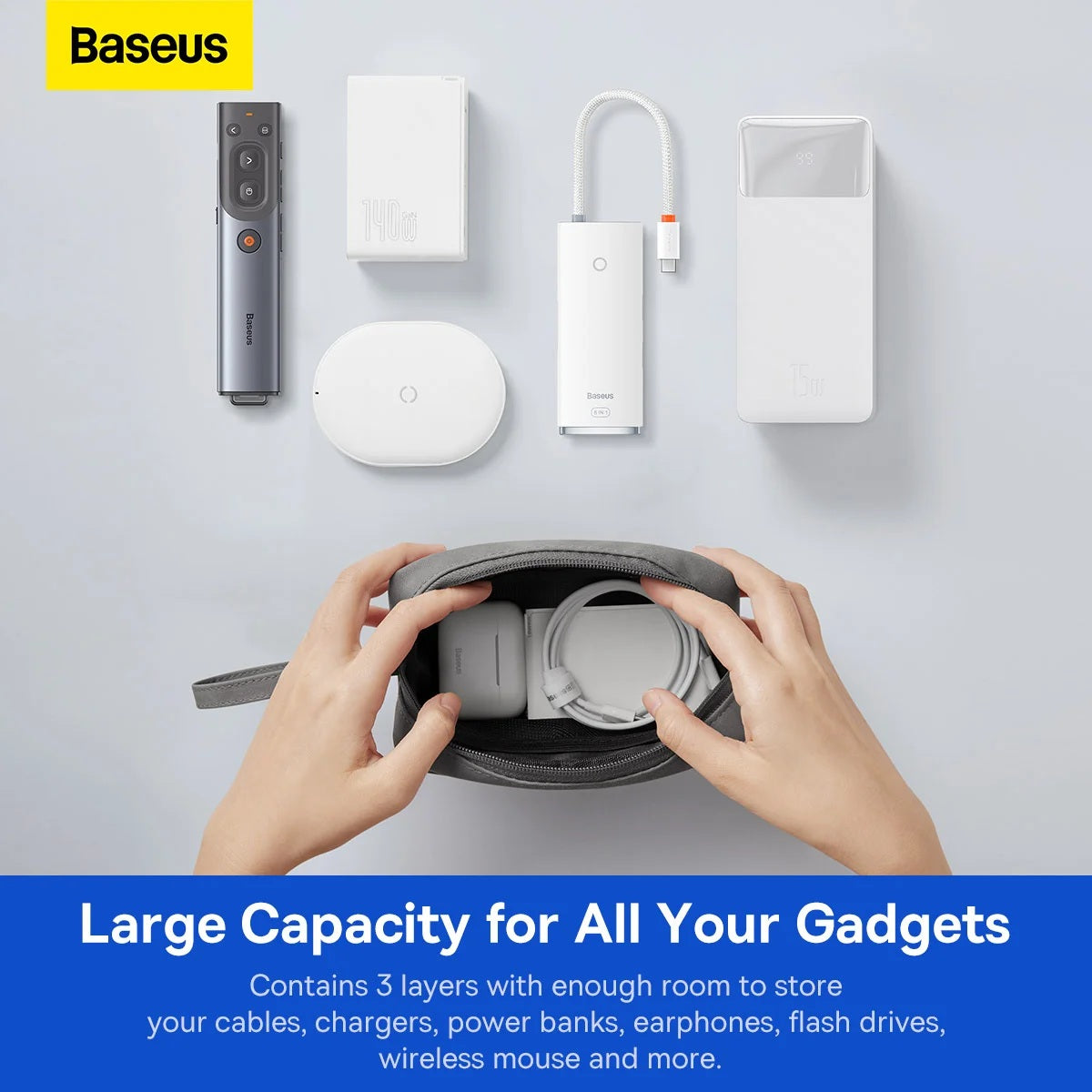 Baseus EasyJourney pouch for cables, chargers and power banks