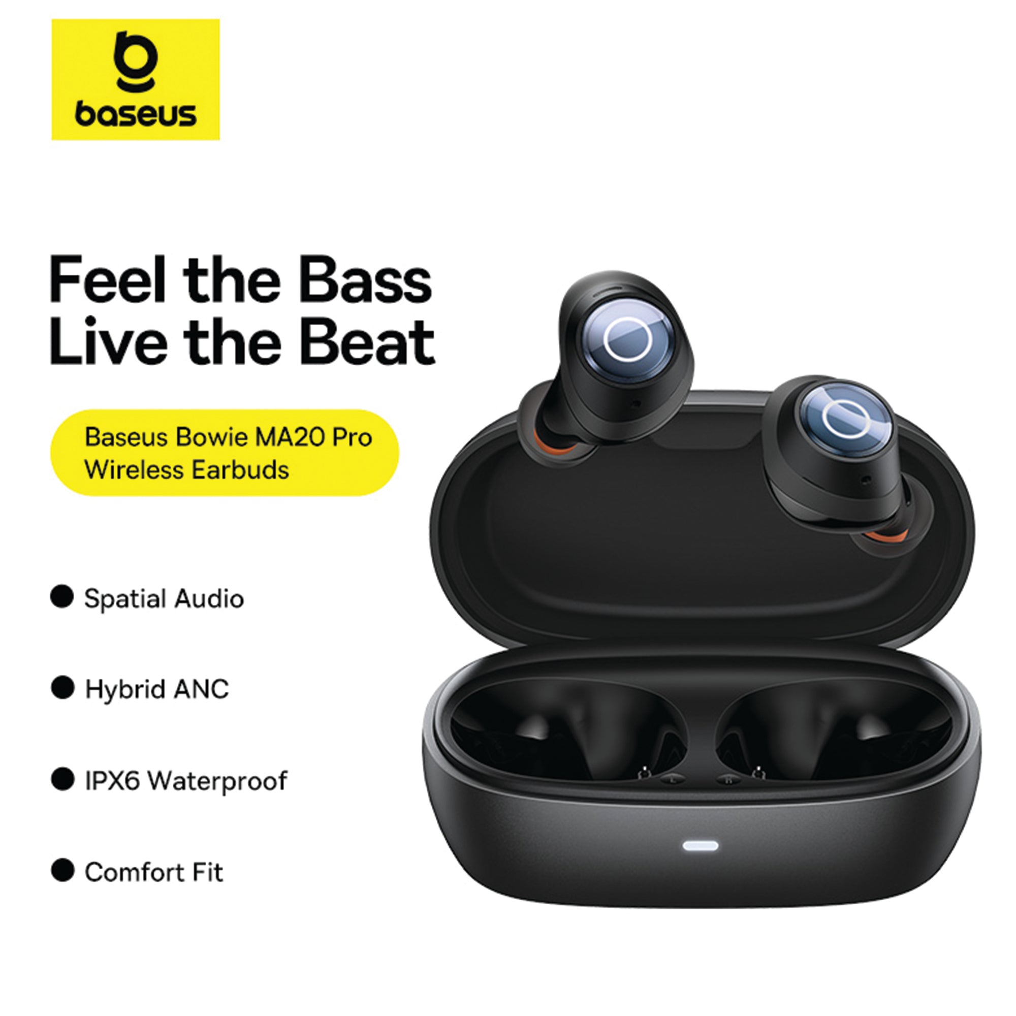 Baseus Bowie MA20 Pro True Wireless Earphones - Cluster Black