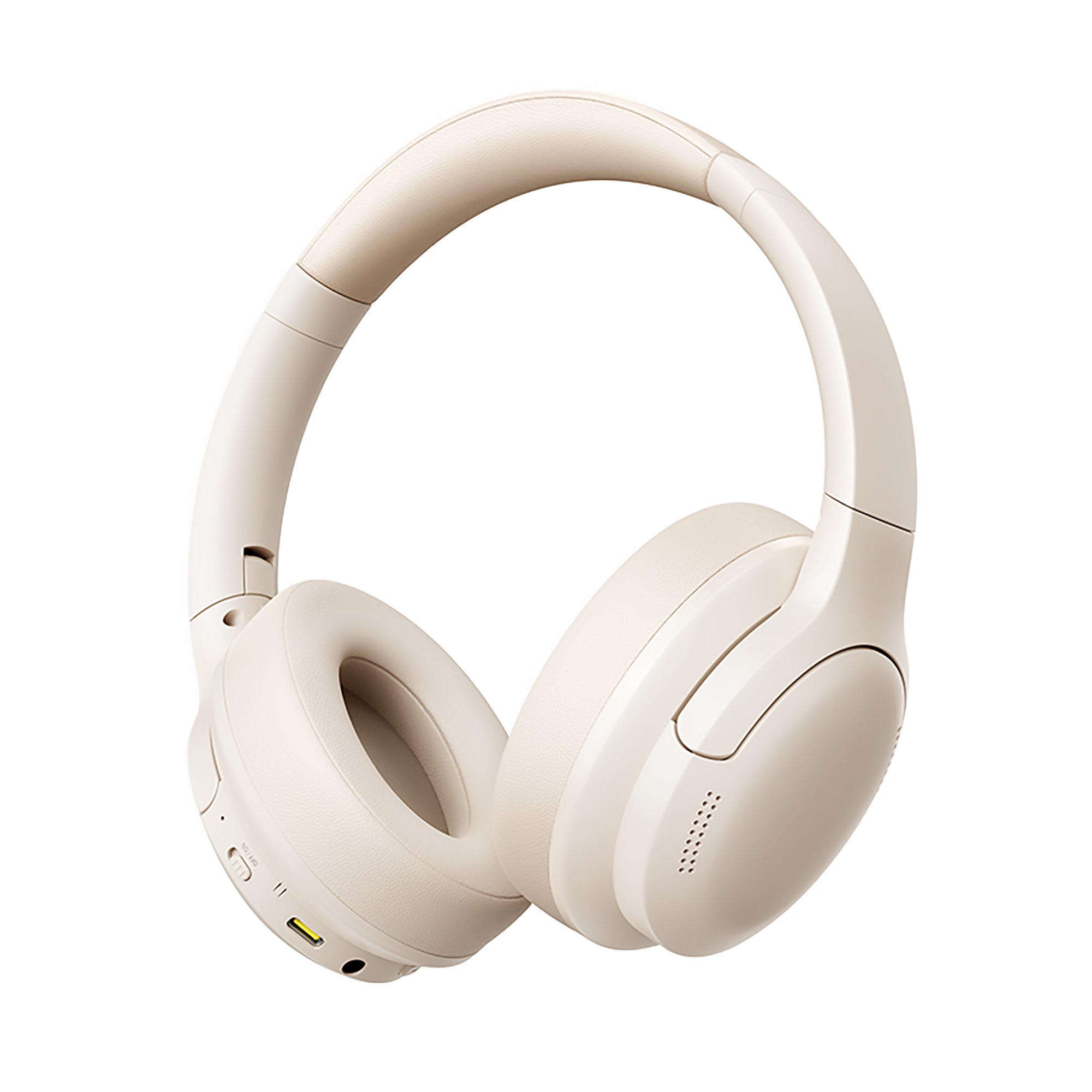 Baseus Bass BH1 Lite Wireless Headphones Beige over-ear headphones on a white background