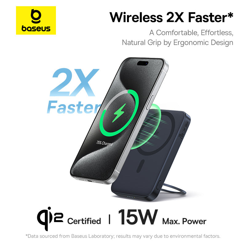 Baseus PicoGo Qi2 Magnetic Power Bank with Rotatable Stand 5000mAh 20W