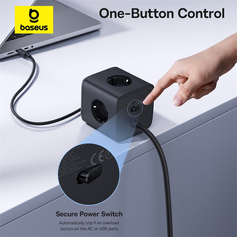 Baseus Enerfill FA11 Cube Power Strip 3AC + 1U + 1 C 67W 1.5M EU