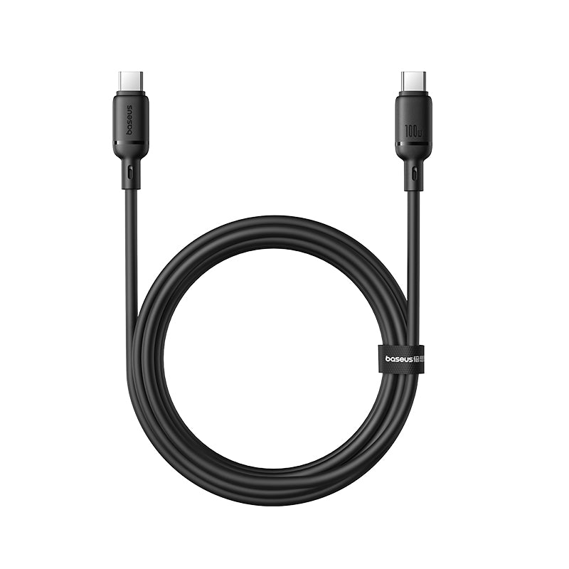 Black USB-C cable with Bose logo on a white background
