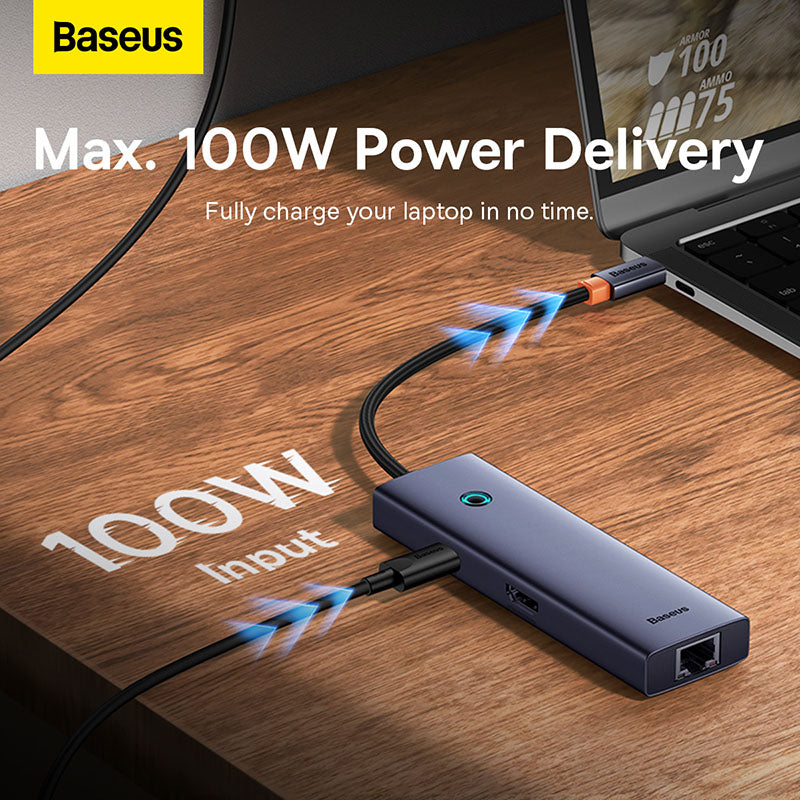 Baseus 6-in-1 Ultrajoy Series 6 Port Hub Type-C Docking Station 6