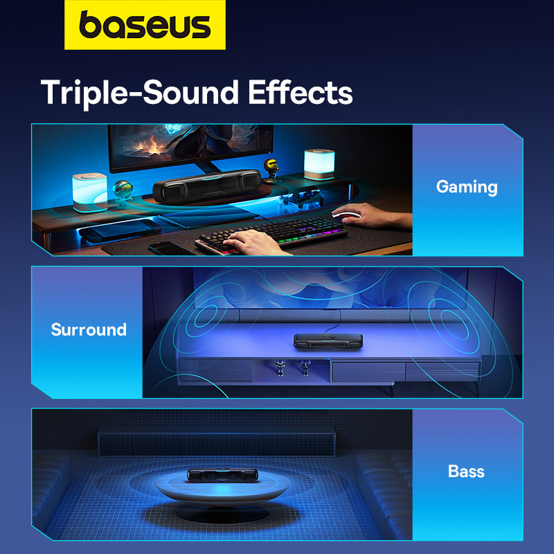 Baseus DS10 Soundbar Subwoofer Speaker Wireless Bluetooth 5.3 Sound Bar Home Theater 6