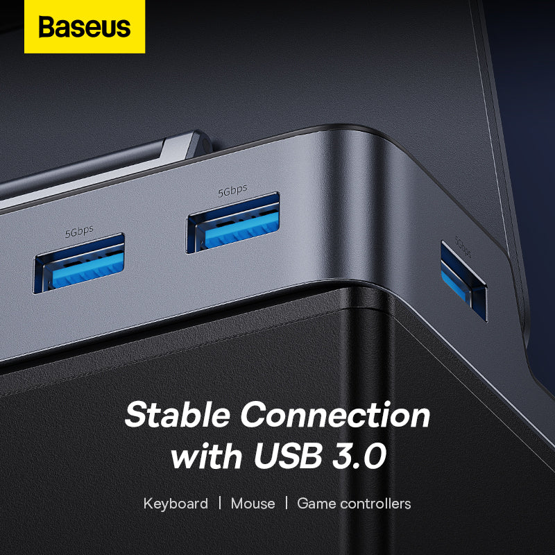 Baseus GamerX Series 6-Port Type C HUB Space Grey Type C to HDMI4K@60Hz 6