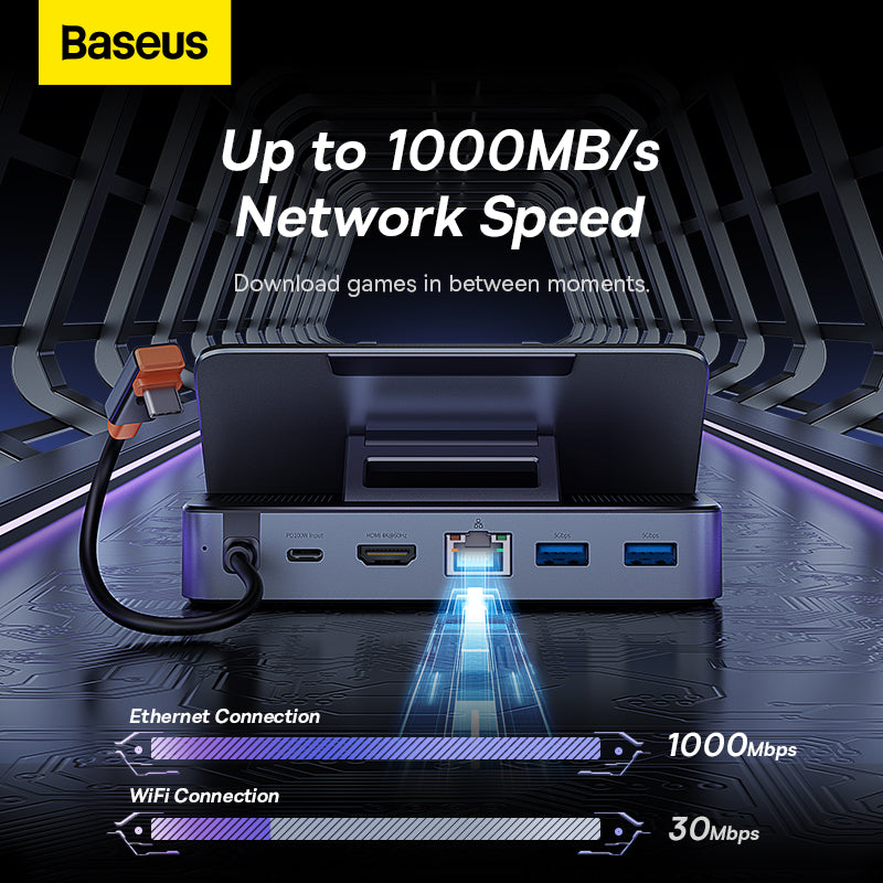 Baseus GamerX Series 6-Port Type C HUB Space Grey Type C to HDMI4K@60Hz 7