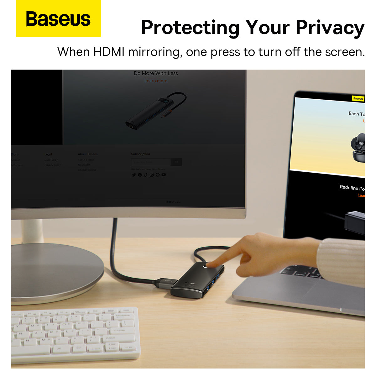 Baseus Lite Series 5-Port Type-C HUB Docking Station - Black 5