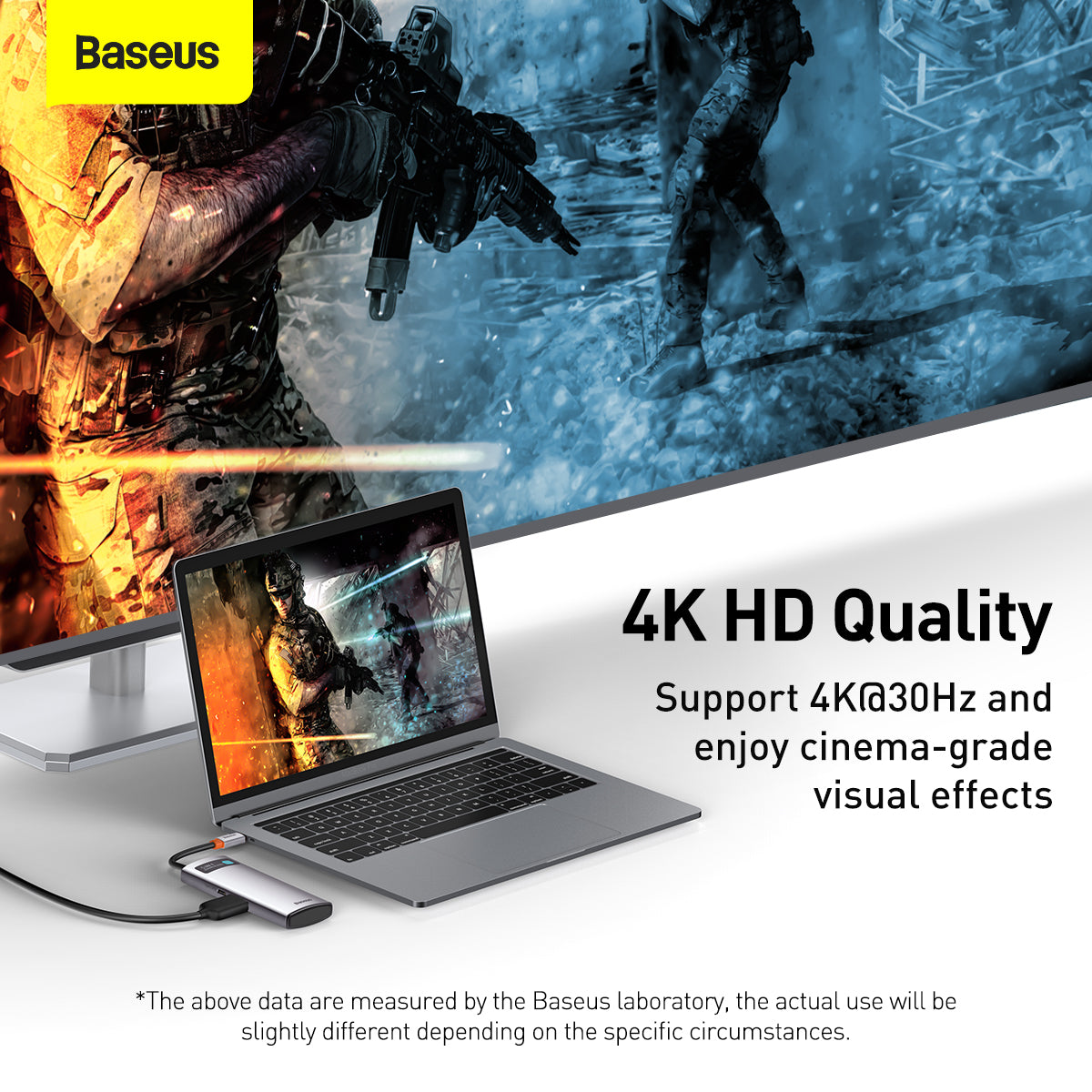 Baseus Metal Gleam Series 5-in-1 Multifunctional Type-C HUB Docking Station Silver 8