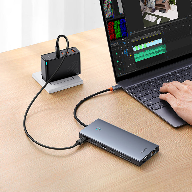 Baseus PortalJoy Series 13-Port Quadruple Display HUB 9