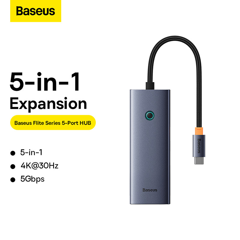 Baseus Ultrajoy 5-in-1 USB Hub (1xHDMI 4K@30Hz + 4xUSB 3.0) 4