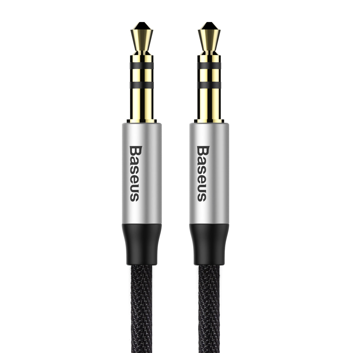 Baseus Yiven Audio Cable (Male to Male)M30 1m Silver + Black On white background