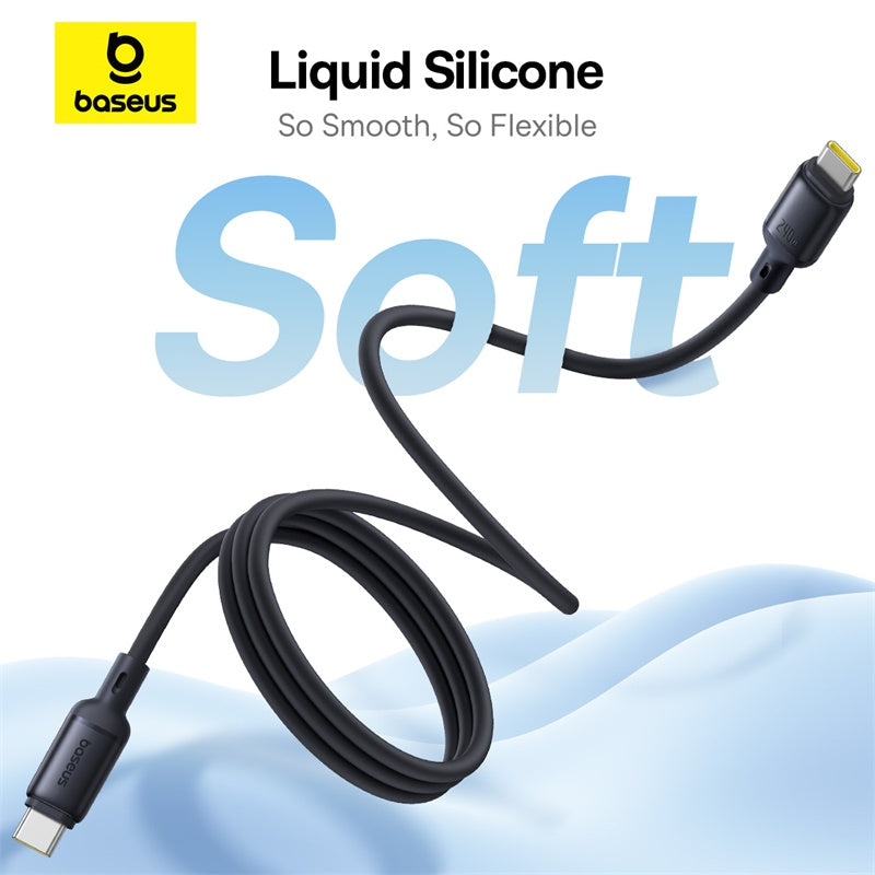 Baseus PicoGo Magnetic Liquid Silicone Fast Charging Cable USB-C to USB-C 240W 1m