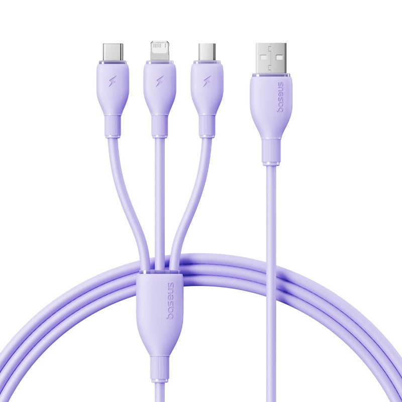 Ultra-Fast 1-for-3 Cable USB to M+L+C 3.5A
