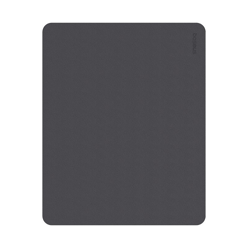 A dark gray rectangular mousepad with rounded corners, shown flat against a solid white background. The brand name 'speroni' is subtly printed vertically in black near the top right corner.