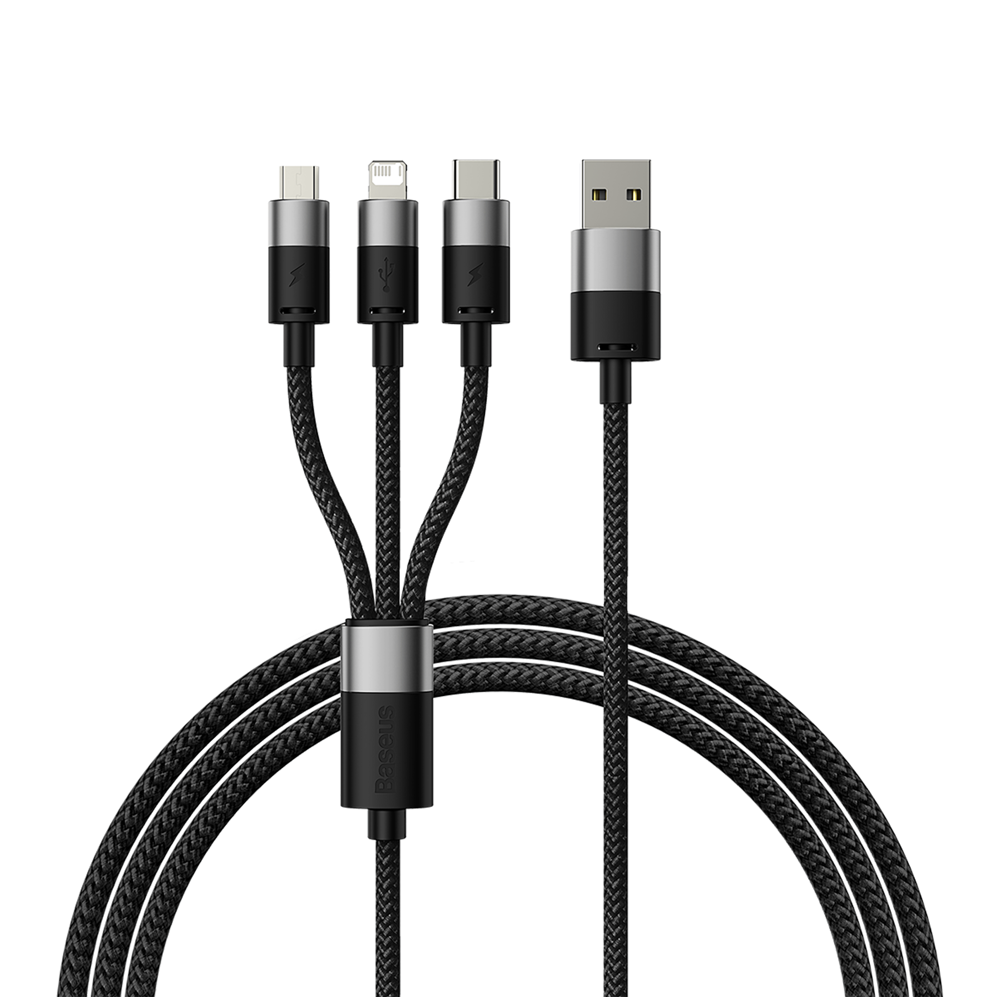 Baseus StarSpeed 1-for-3 Fast Charging Data Cable USB to M+L+C 3.5A 0.6m