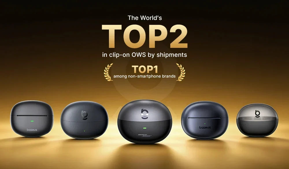 Baseus Ranks #2 in Global Clip-On OWS Shipments, #1 Among Non-Smartphone Brands