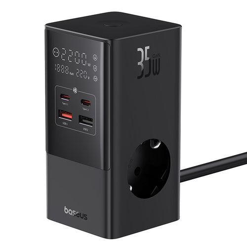 Baseus PowerCombo Tower Multipresa 6xAC+2xType-C+2xUSB 35W Con Cavo Di Alimentazione Da 1 5 Spina A Baseus PowerCombo Tower Multipresa 6xAC+2xType-C+2xUSB 35W Con Cavo Di Alimentazione Da 1 5 Spina A