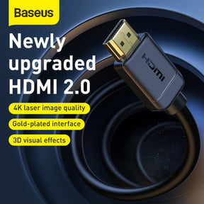 Baseus High Definition Series HDMI To HDMI Adapter Cable Black 1M