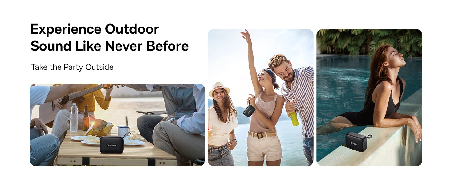 Outdoor and party time Baseus AeQur 30 Mini Portable Wireless Speaker