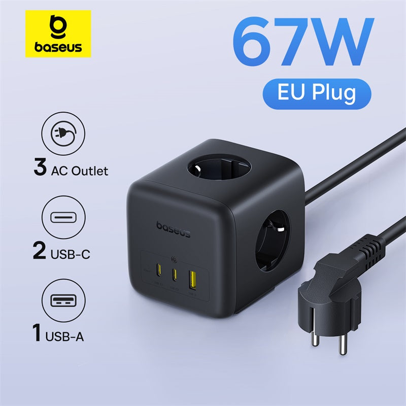 Baseus Enerfill FA11 Cube Power Strip 3AC + 1U + 1 C 67W 1.5M EU