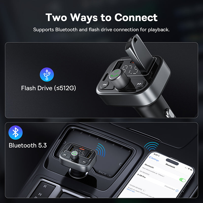 Baseus S-09 Pro Series Car FM Transmitter