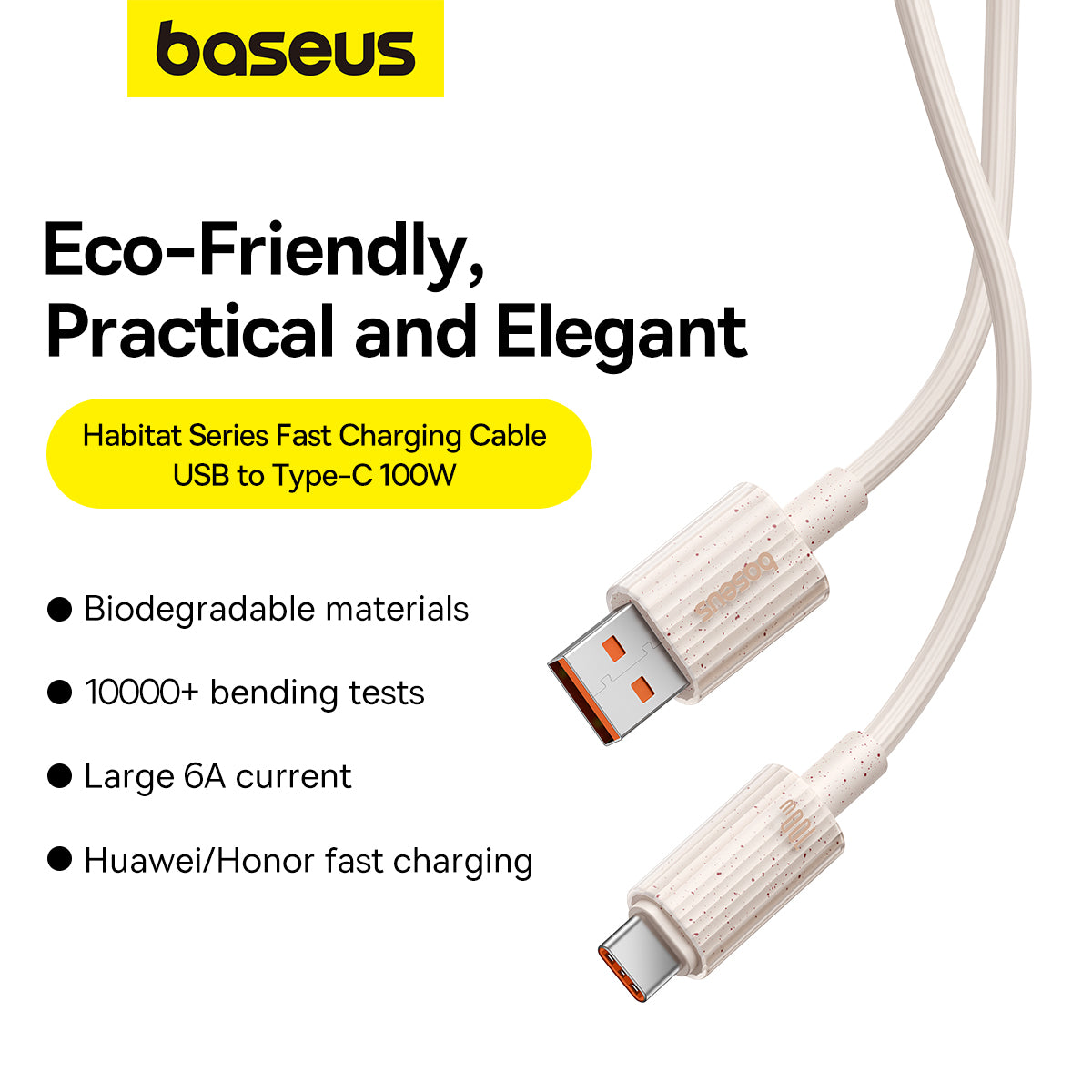 Baseus Habitat Series Fast Charging Cable USB to Type C 100W