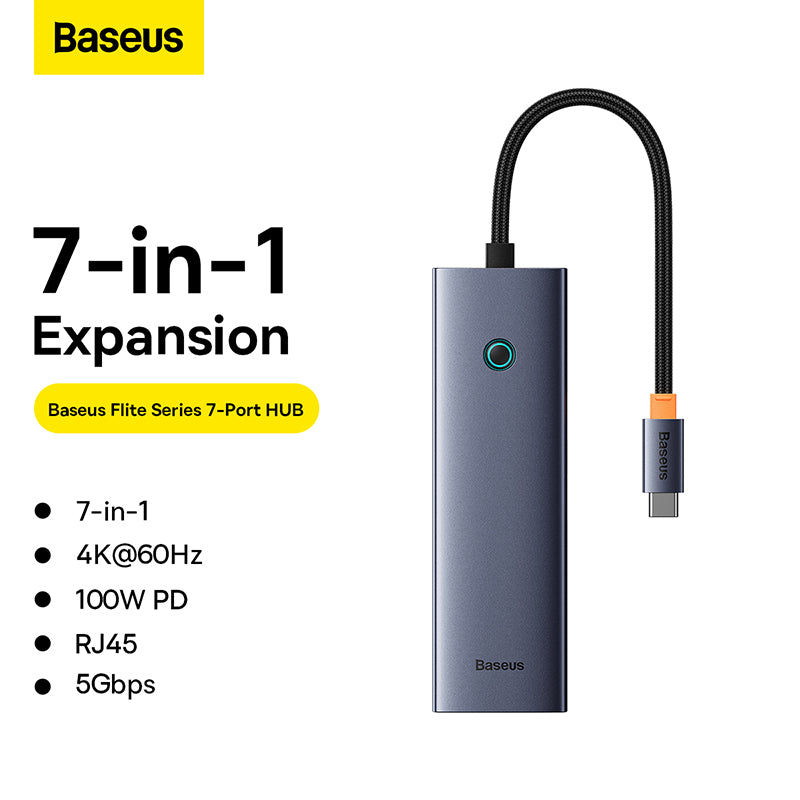 Baseus Flite Series 7 Port Type C HUB Docking Station