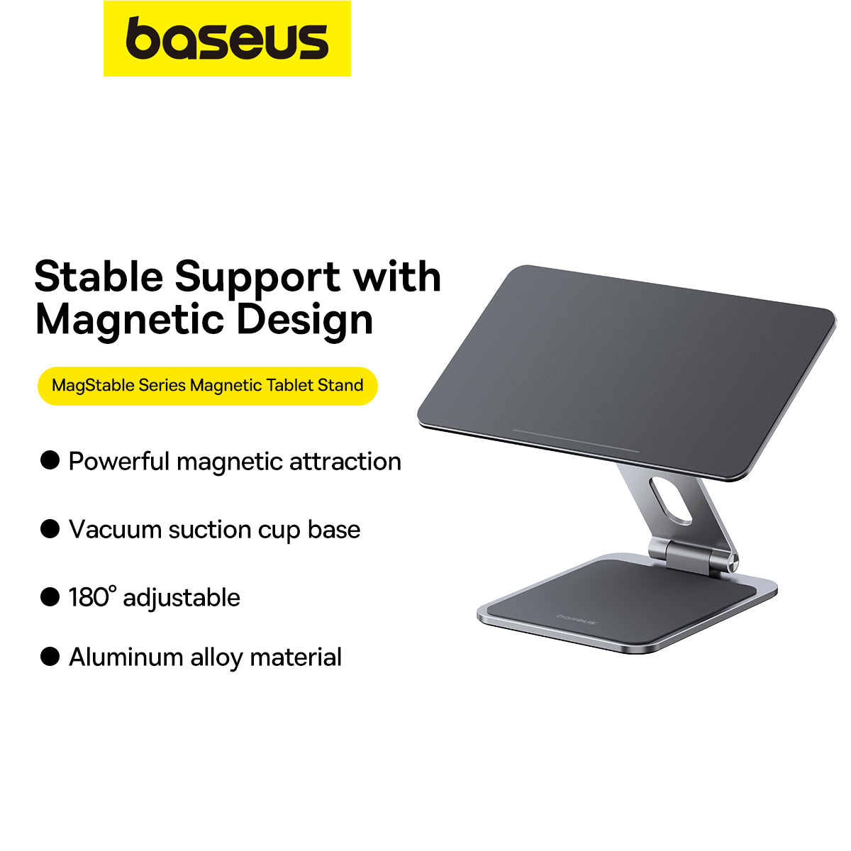 Baseus MagStable Series Magnetic Tablet Stand for Pad 12.9 - Space Grey