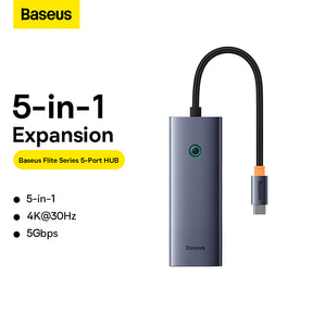 Baseus UltraJoy 5-in-1 USB Hub (1xHDMI 4K@30Hz + 4xUSB 3.0)