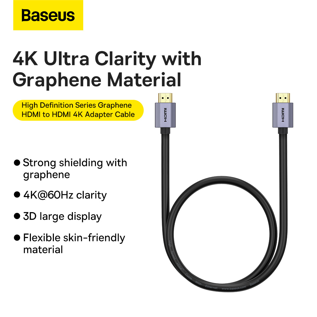 Baseus Graphene Series HDMI 2.0 4K Cable 2m