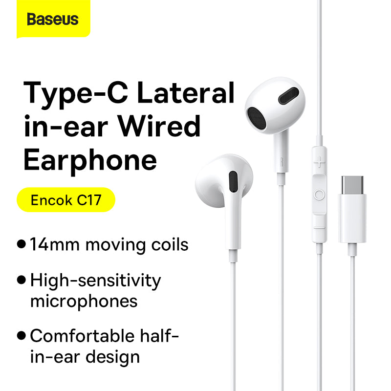 Baseus C17 Encok Type-C Lateral In-Ear Wired Earphone