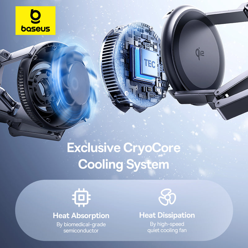 Baseus Enerfill FS41 3-In-1 Wireless Charging Stand With Tec Cooling