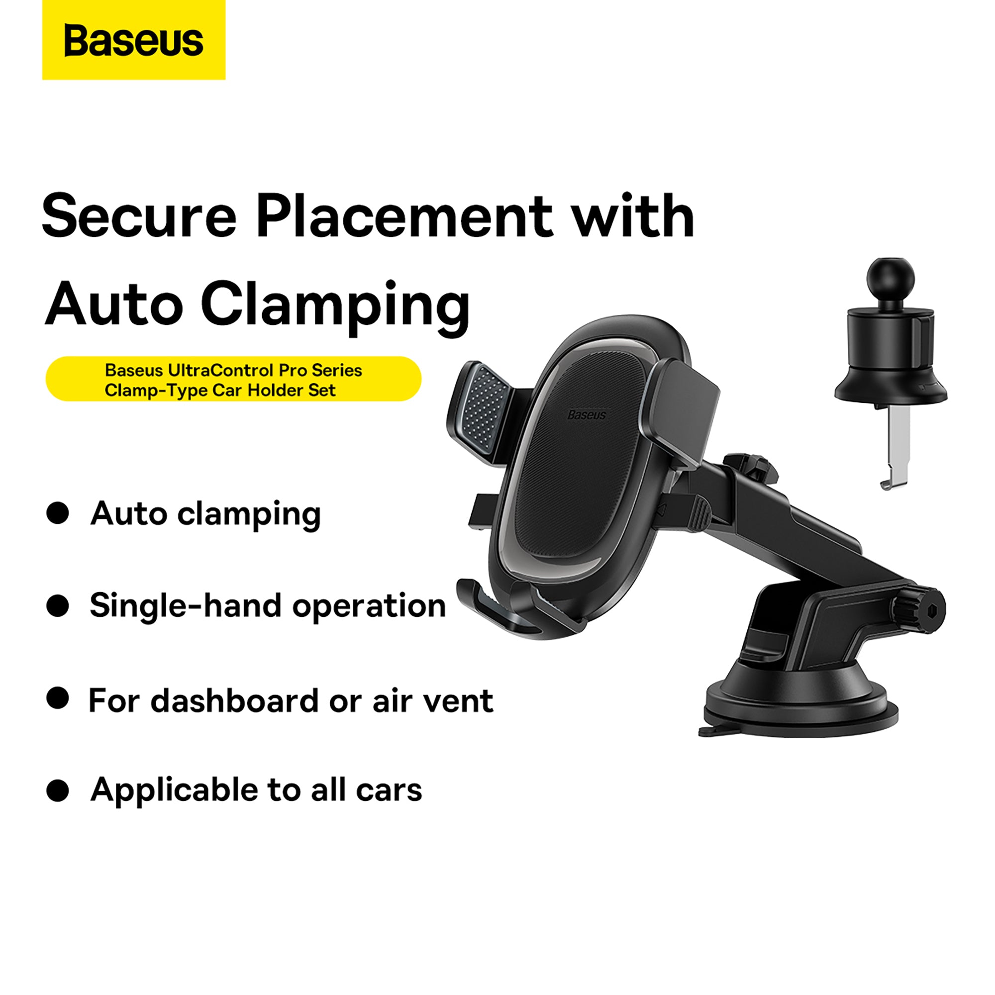 Baseus UltraControl Pro Series Clamp-Type Car Holder Set