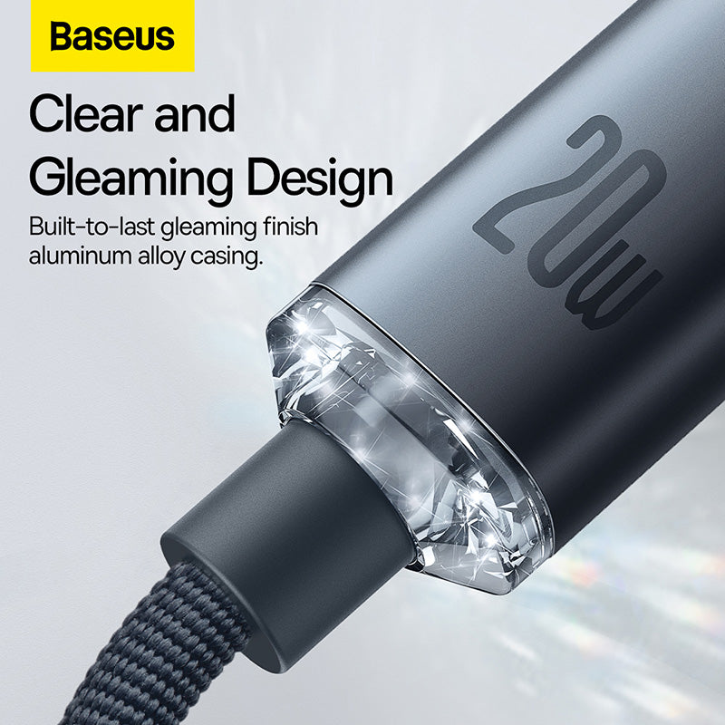 Baseus Crystal Shine Series 20W PD Fast Charging Data Cable Type-C to Lightning 1.2m