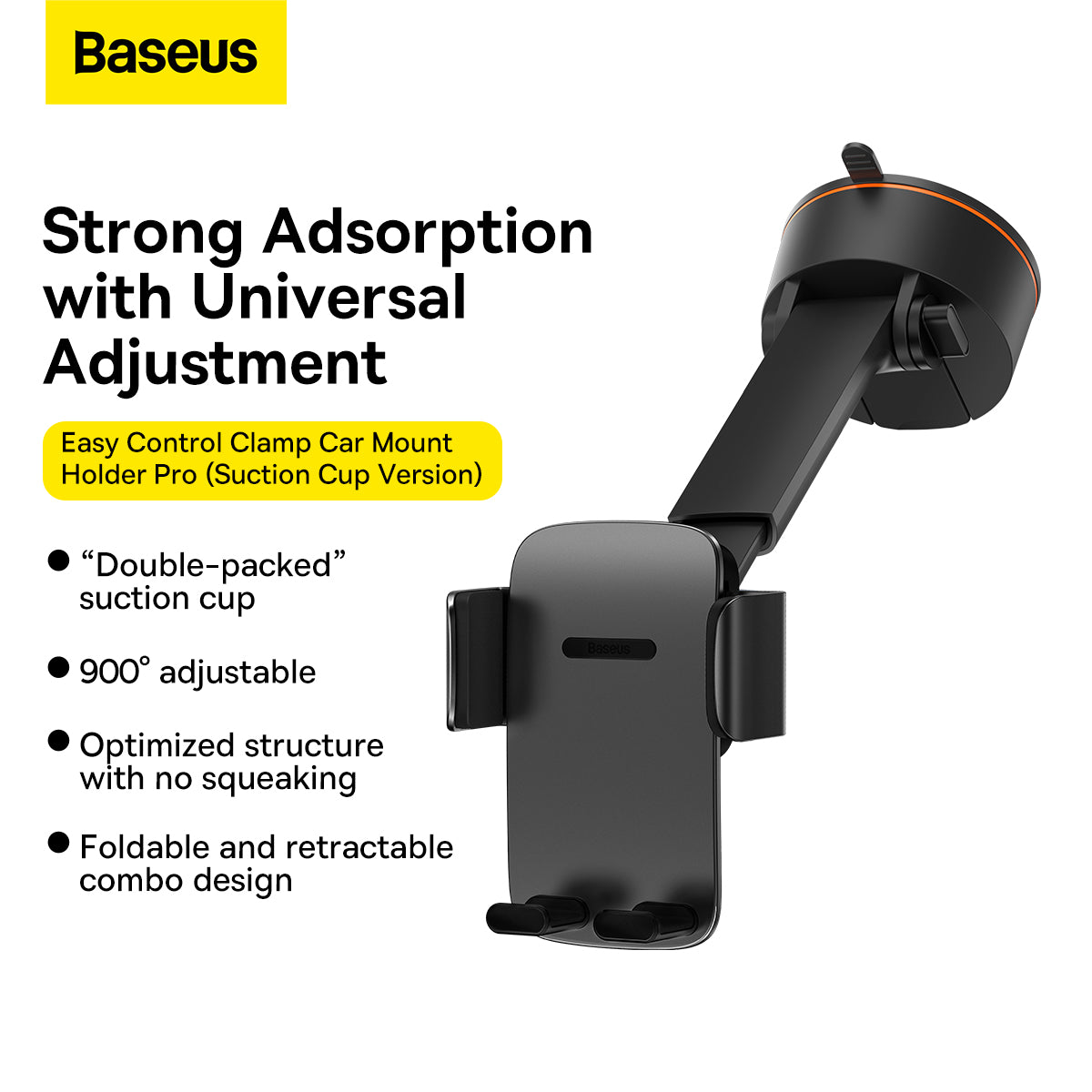 Baseus Easy Control Clamp Car Mount Holder Pro Suction Mount