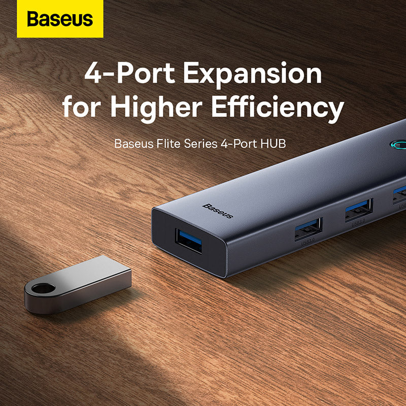 Baseus Flite Series Type C to 4-Port USB 3.0 Smart HUB