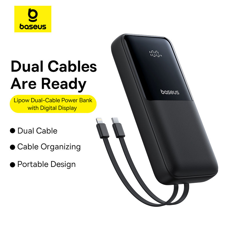 Baseus Lipow 20000mAh 22.5W Power Bank with Cables