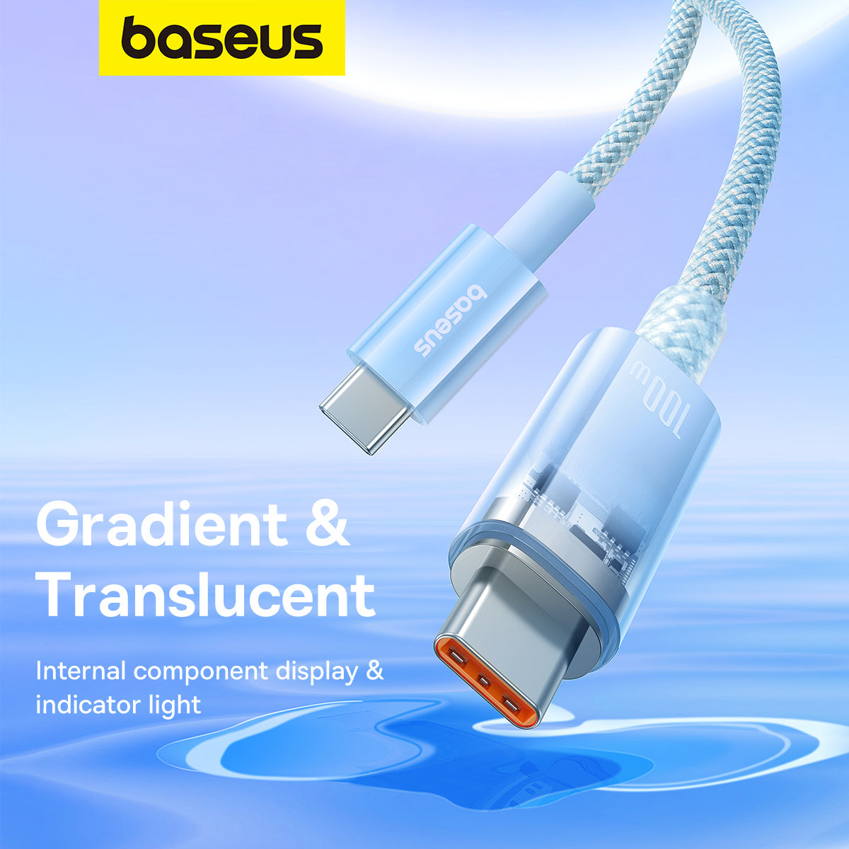 Baseus Explorer Series Fast Charging Cable with Smart Temperature Control Type C to Type C 100W 1m