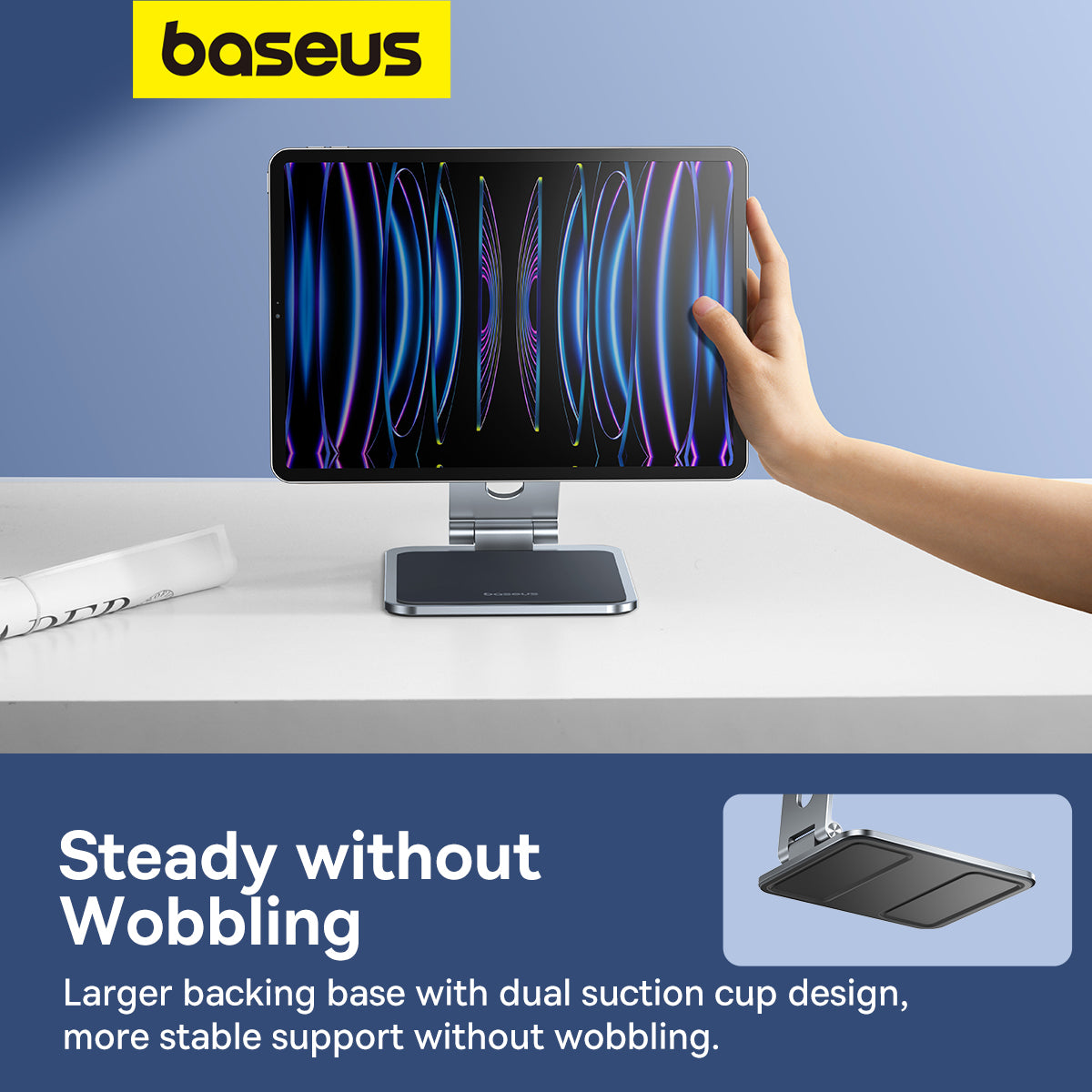 Baseus MagStable Series Magnetic Tablet Stand for Pad 12.9 - Space Grey