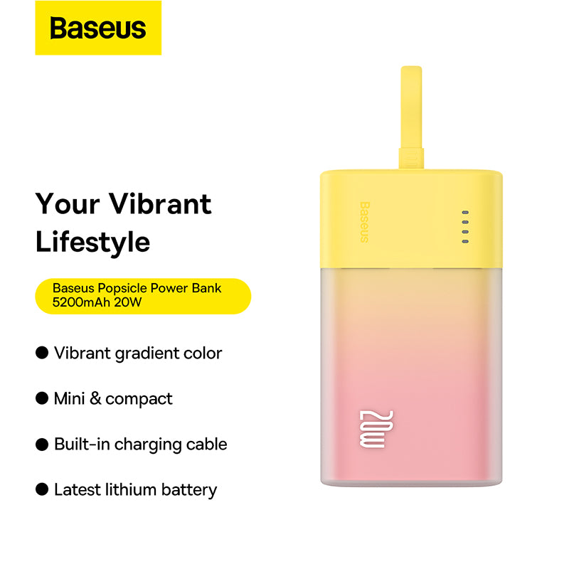 Baseus Popsicle Series 20W Fast Charging Power Bank 5200mAh