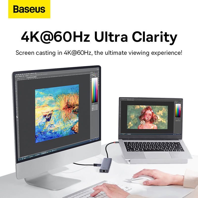 Baseus 6-in-1 Ultrajoy Series 6 Port Hub Type-C Docking Station