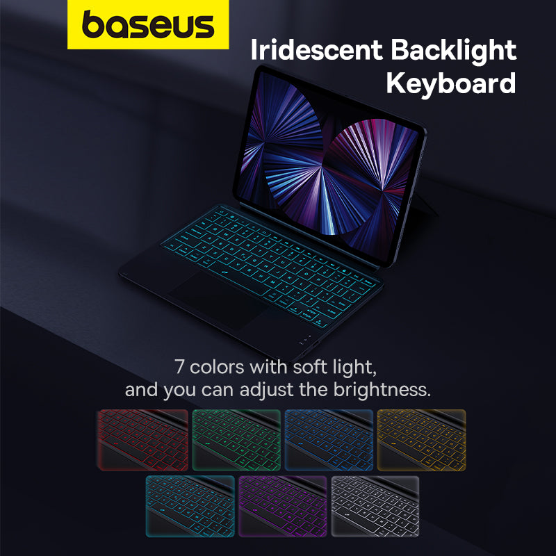 Baseus Brilliance Series Detachable Magnetic Keyboard Case for Pad 10 (2022) 10.9, Cluster Black (with Simple Series USB-C Cable)