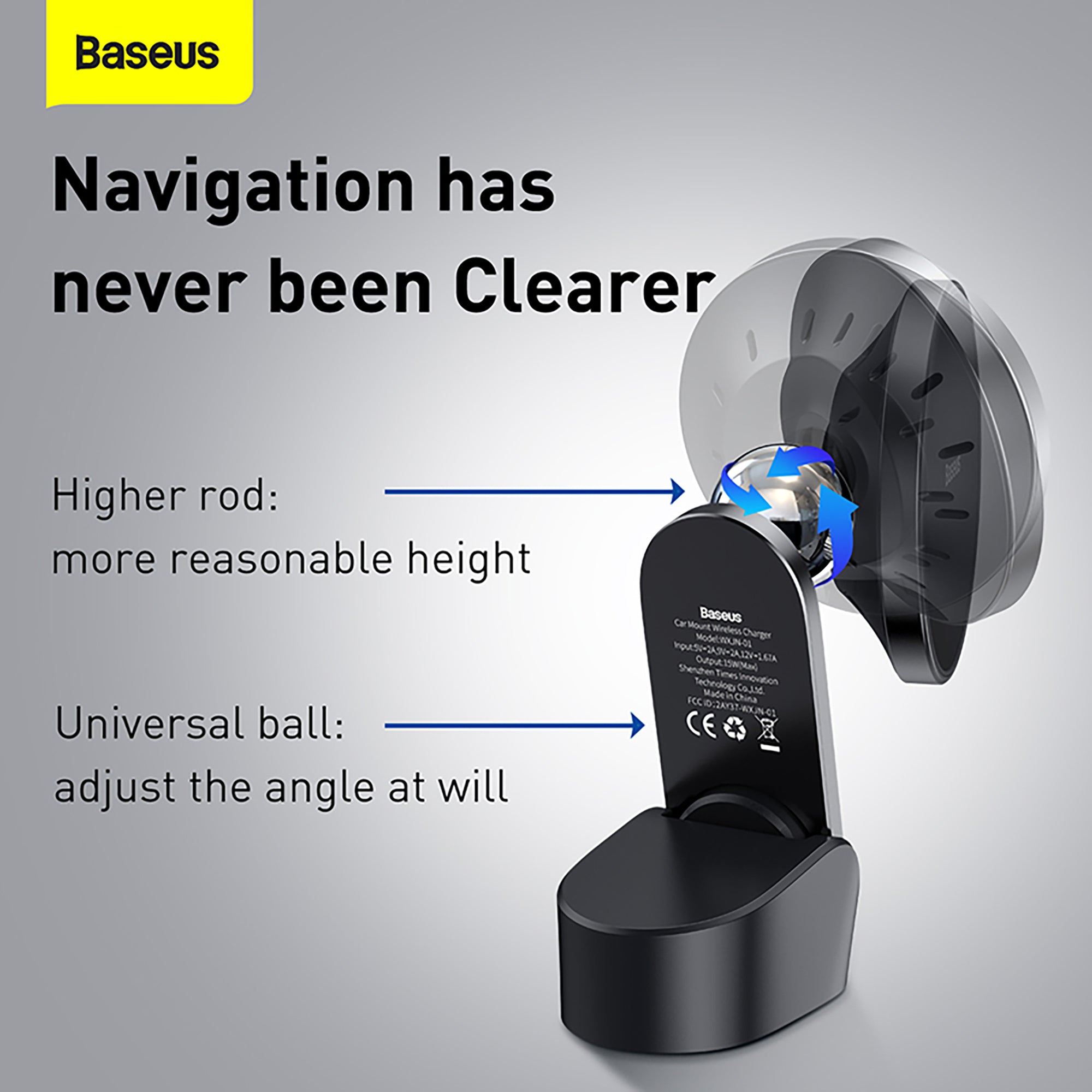 Baseus Big Energy Car Mount Wireless Charger