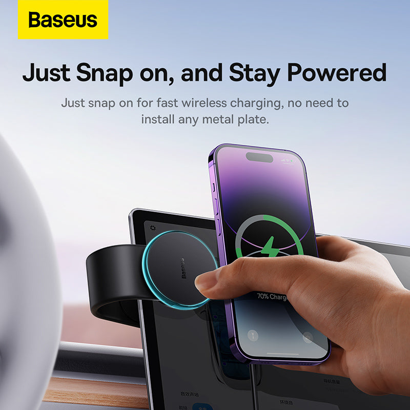 Basues CO2 Pro Series Magnetic Wireless Charging Car Mount For iPhones
