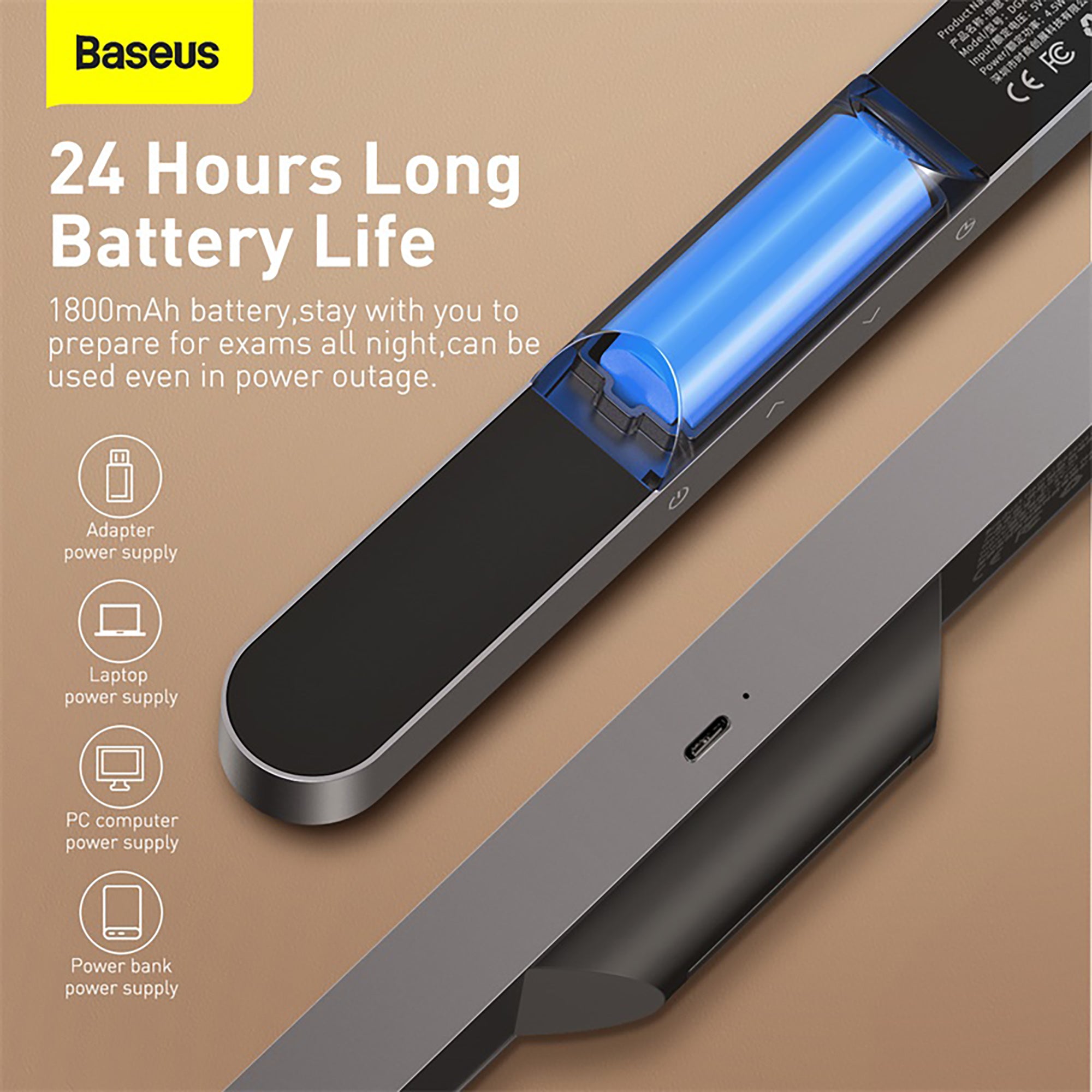 Baseus Magnetic Stepless Dimming Charging Desk Lamp Deep
