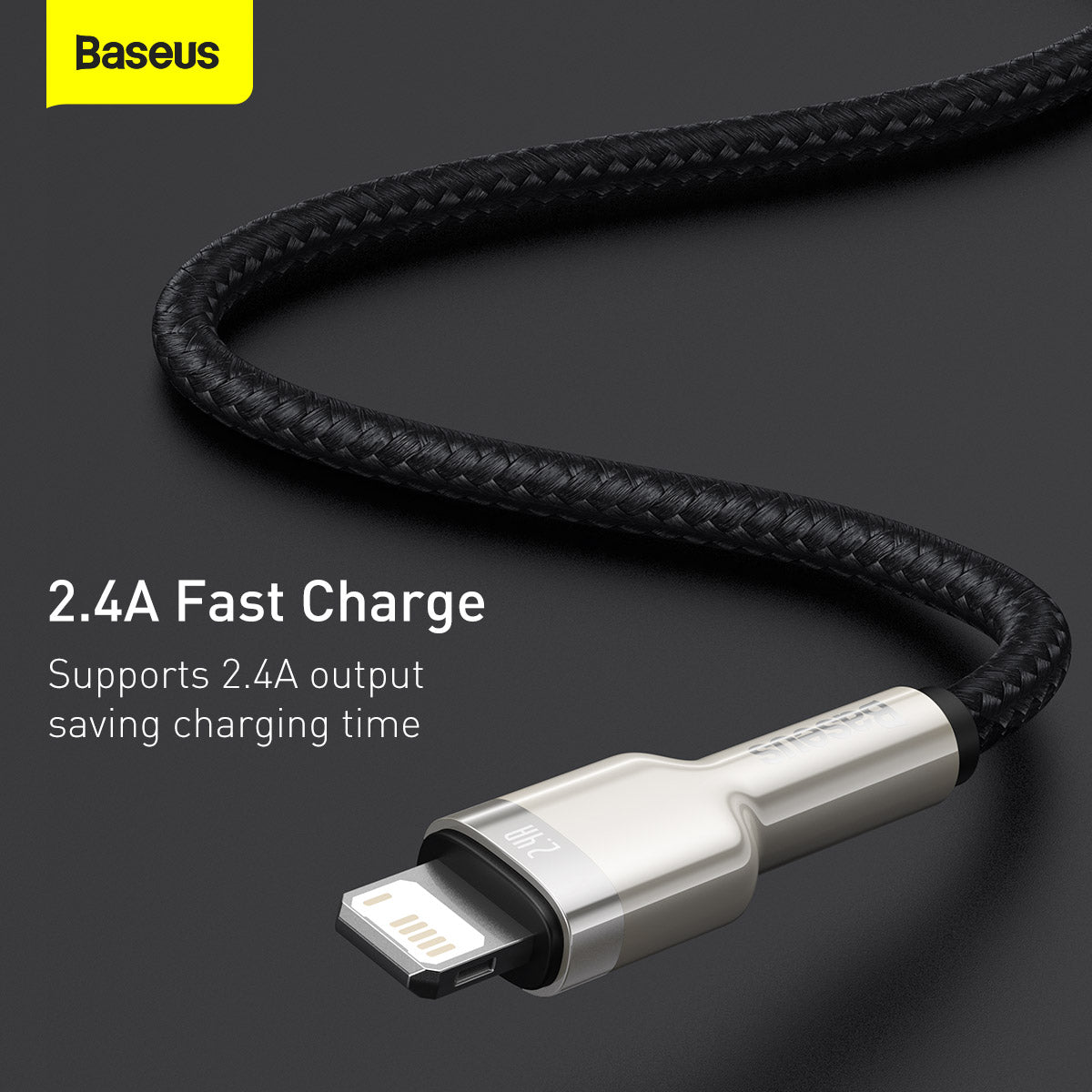 Baseus Cafule Series Metal Data Cable USB to IP 2.4A 1m Black